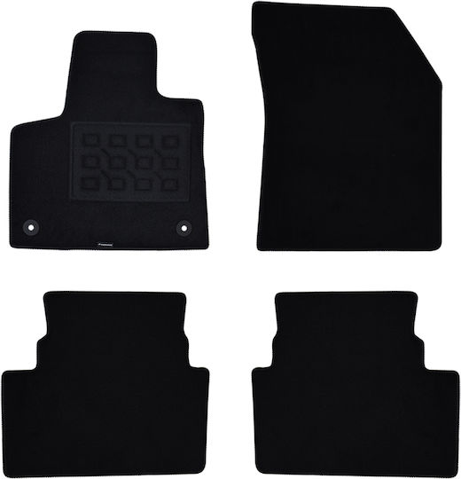 Set Front and Back Car Mats 4 Pieces for Citroen C5 Aircross 2018 Black