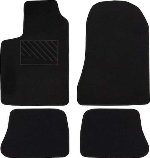Autopataki Set of Front and Rear Mats 4pcs for Seat Ibiza 1993-2002 Black