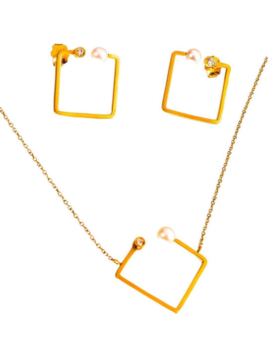 Gatsa Set with Necklace from Gold 14K