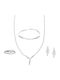 Vitopoulos Vitopoulos Set with Necklace , Earrings & Ring from White Gold 14K with Stones