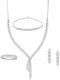 Vitopoulos Vitopoulos Set with Necklace , Earrings & Ring from White Gold 14K with Stones
