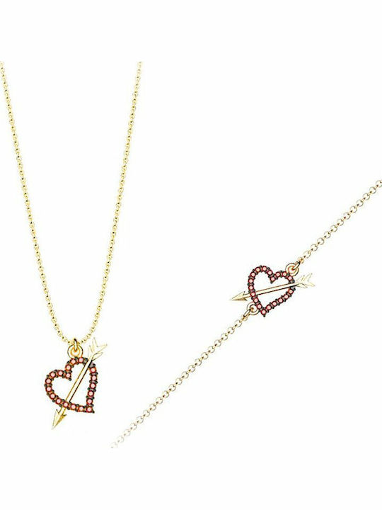 Exis Jewellery Set mit Halskette & Armband aus ...