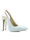 Designer Leder Pumps Weiß