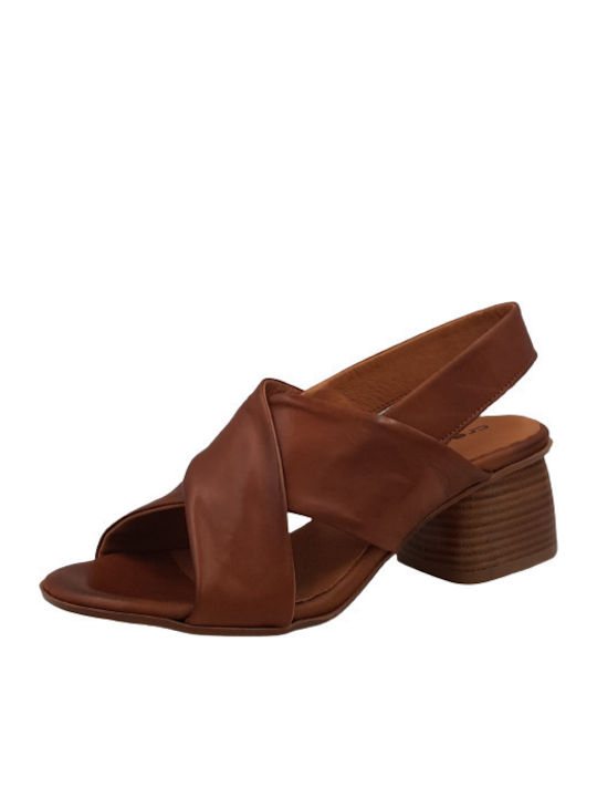 Creator Leather Women's Sandals Tabac Brown