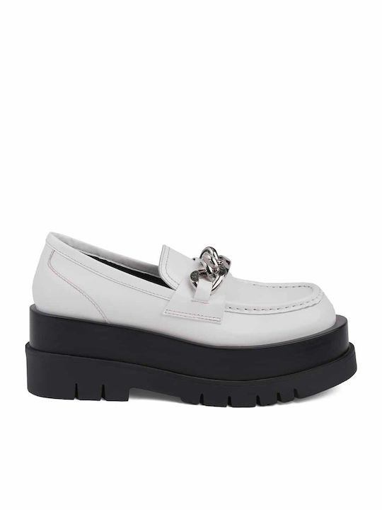 Jeffrey Campbell Recess Γυναικεία Loafers σε Λευκό Χρώμα
