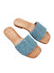 Sandale Casual Damă De Piele Albastru Deschis