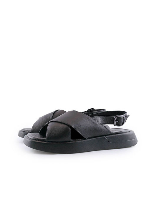 Gale Women's Flat Sandals Flatforms in Black Color