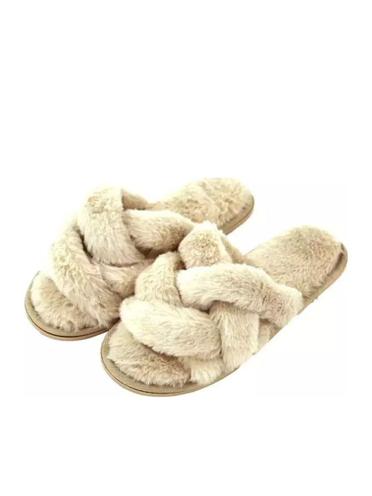 Narcissa Geschlossene Damen Hausschuhe Beige