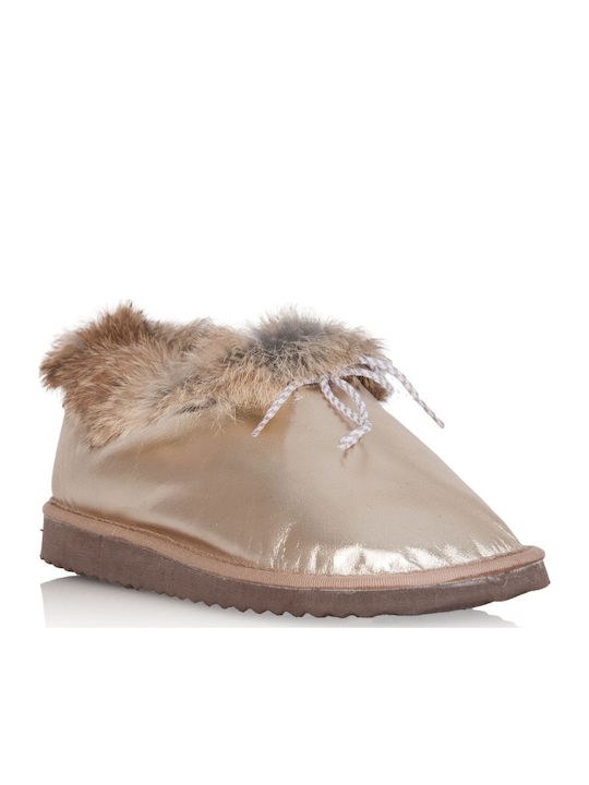 MRDline Closed Women's Slippers Golden