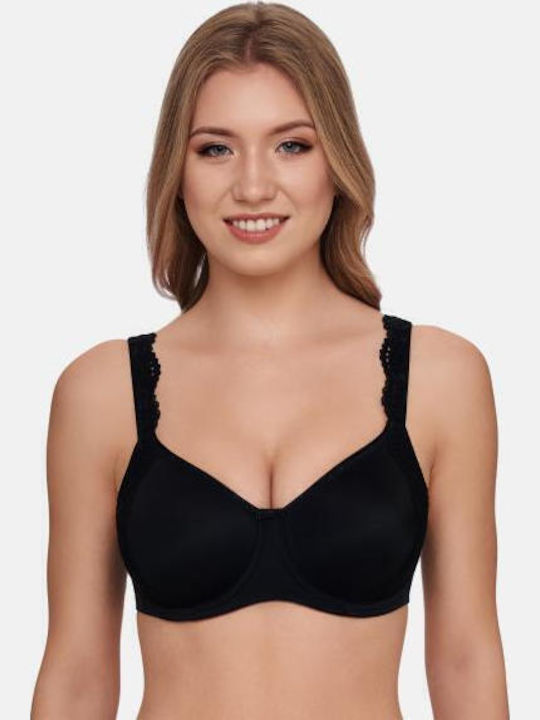 Susa London Μαύρο Minimizer Σουτιέν με Μπανέλες