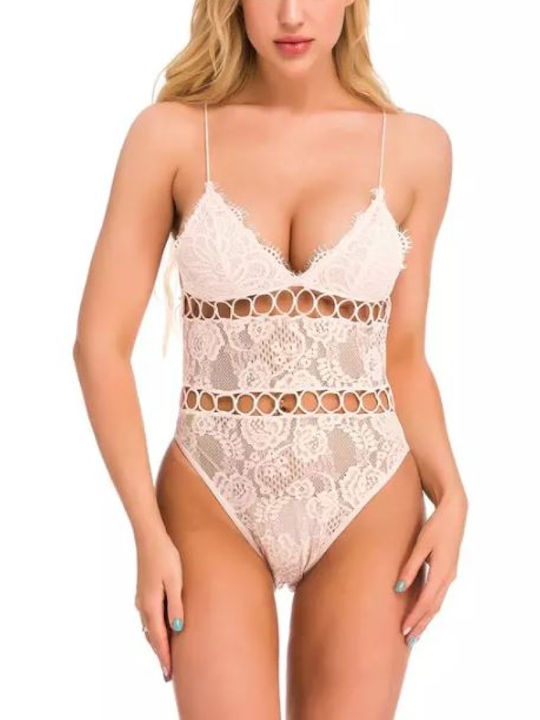 La Lolita Amsterdam Spaghetti Strap Bodysuit with Lace Lace (Lace)