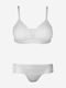 Norddiva Spitzen Unterwäsche-Set für Damen BH mit Brasilien Weiß