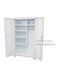 Zweiflügeliger Schrank Metallisch Verzinkt mit 4 Regale 195x46x195cm