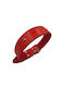 ByLeather Dog Collar Leather in Red color Small 60cm