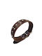 ByLeather Dog Collar Leather in Brown color Small 60cm