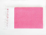 Beach Towel Pink with Fringes 170x90cm.