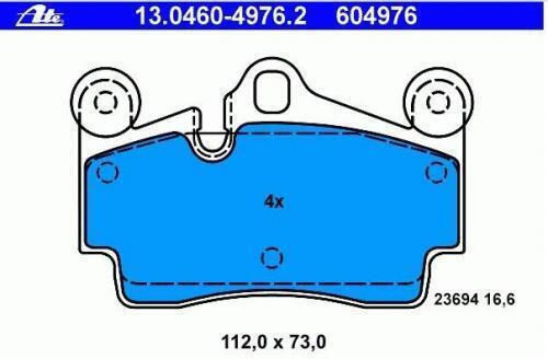 Ate Σετ Τακάκια Πίσω για Audi Q7 Volkswagen Touareg