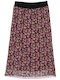 Fustă Plisată pentru Copii Floral Burgundy Pleated Skirt I12521