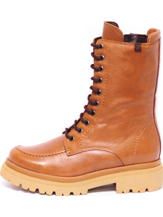 Happy Walk Leather Women's Ankle Boots Tabac Brown