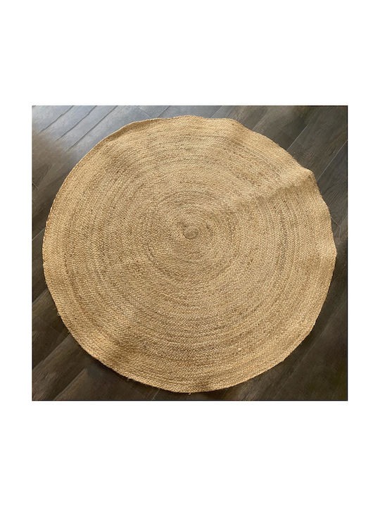 Rug Round from Jute Beige