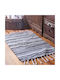 Rug Rectangular Cotton with Fringes Gray