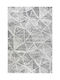 Modern Cotton Bedroom Rugs Set Gray MYSTICPOL4023SILBEDSET 3pcs