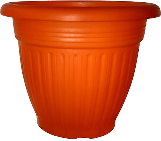 Sic Plast Γλάστρα Πλαστική Πορτοκαλί 30x30x24εκ.