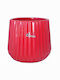 Ceramart Übertopf Keramik Rot 15x15x13εκ.