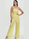 Women's Sleeveless One-piece Suit Yellow