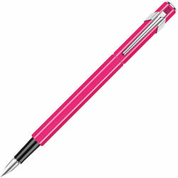 Caran D'ache Writing Pen Medium Pink made of Aluminum with Purple Ink 840.090