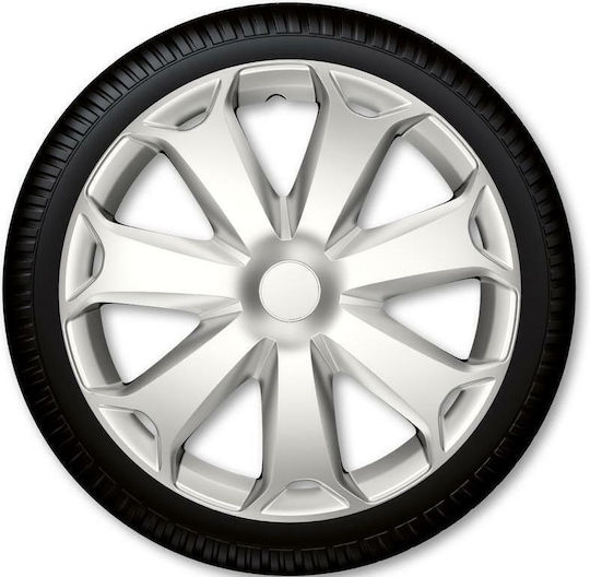 Autoline Auto Radkappen Set Mega 4Stück 14" Silber