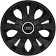 Jestic Auto Radkappen Set mit Marke Auto 4Stück 15" Schwarz