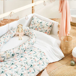 Bimbidreams Σετ Κούνιας Montessori Flamingo Λευκό 4τμχ