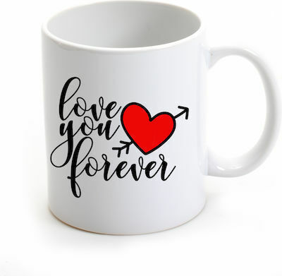 Love You Becher Keramik Weiß 325ml