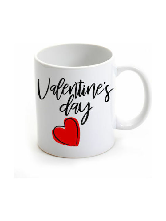 Valentines Day Mug Ceramic White 325ml