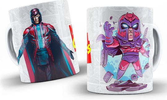 Rock Deal Magneto Marvel Κούπα Κεραμική Λευκή 325ml