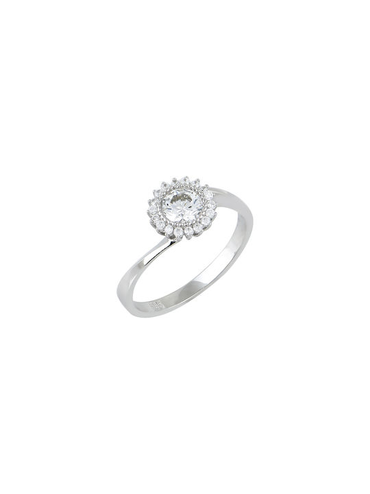 Single Stone from White Gold 14K