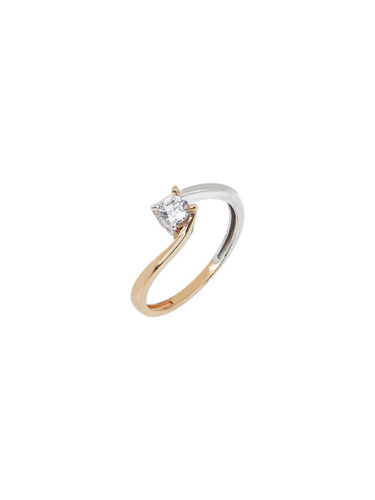 Single Stone from White Gold 14K