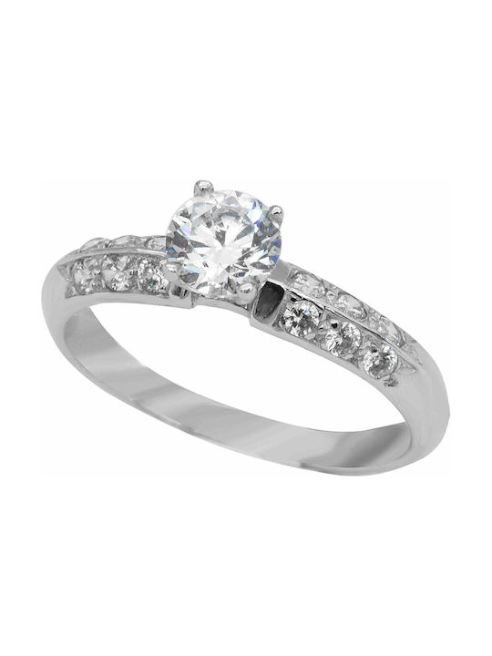 Single Stone from White Gold 14K