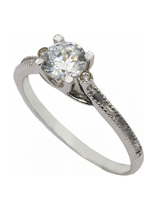 Single Stone from White Gold 14K