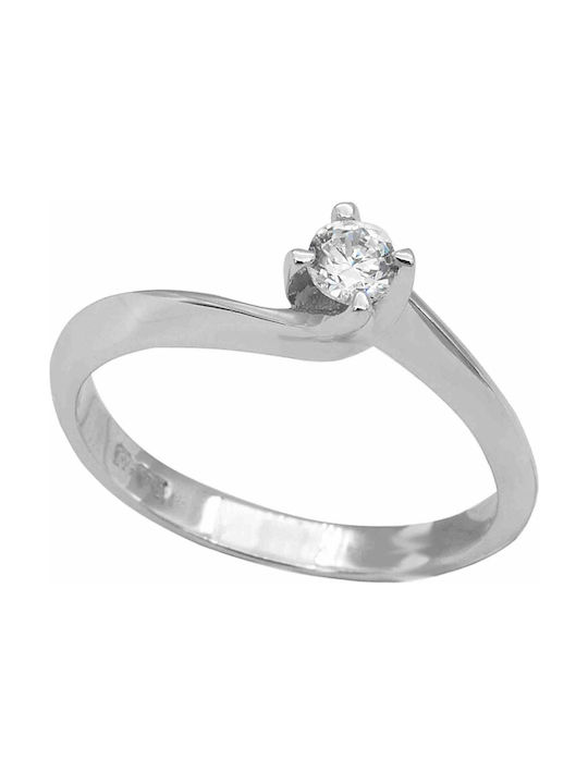 Single Stone from White Gold 14K