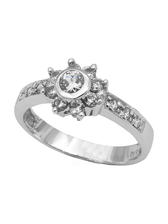 Single Stone from White Gold 14K