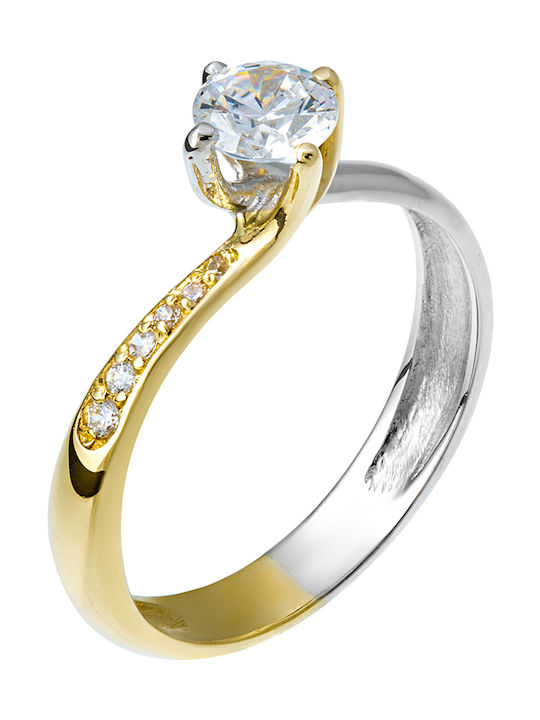 Single Stone from White Gold 14K