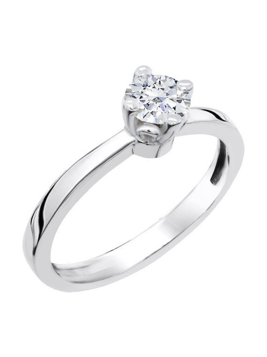 Single Stone from White Gold 14K