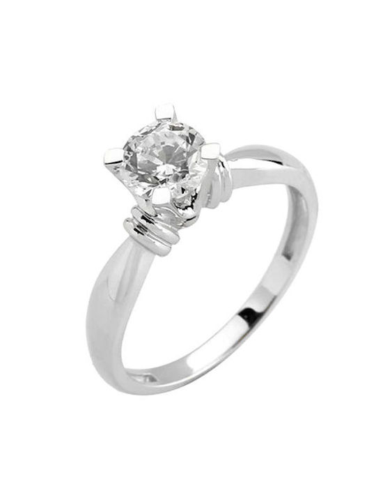 Single Stone from White Gold 14K