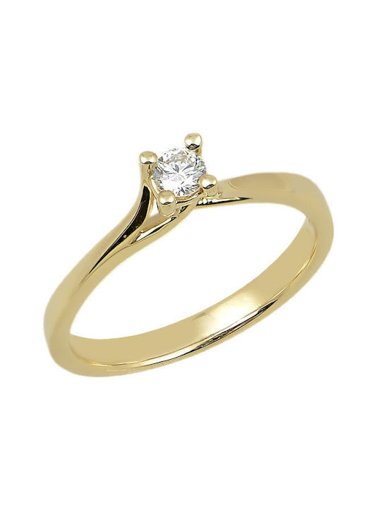 Savvidis Single Stone Ring made of Gold 18K with Diamond