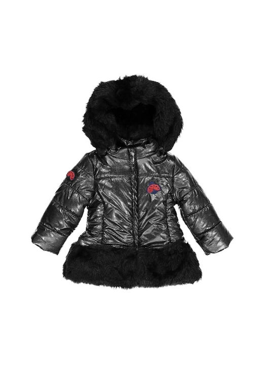 Birba Trybeyond Kids Casual Jacket Long with Lining & Hood Black