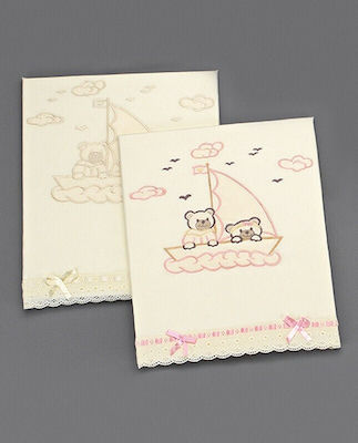 Christening Oilcloths Set White with Animals Theme