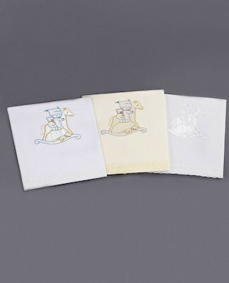 Christening Oilcloths Set White with Animals Theme