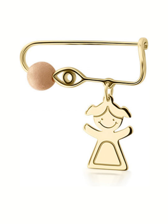 Ekan Child Safety Pin made of Gold 14K for Girl